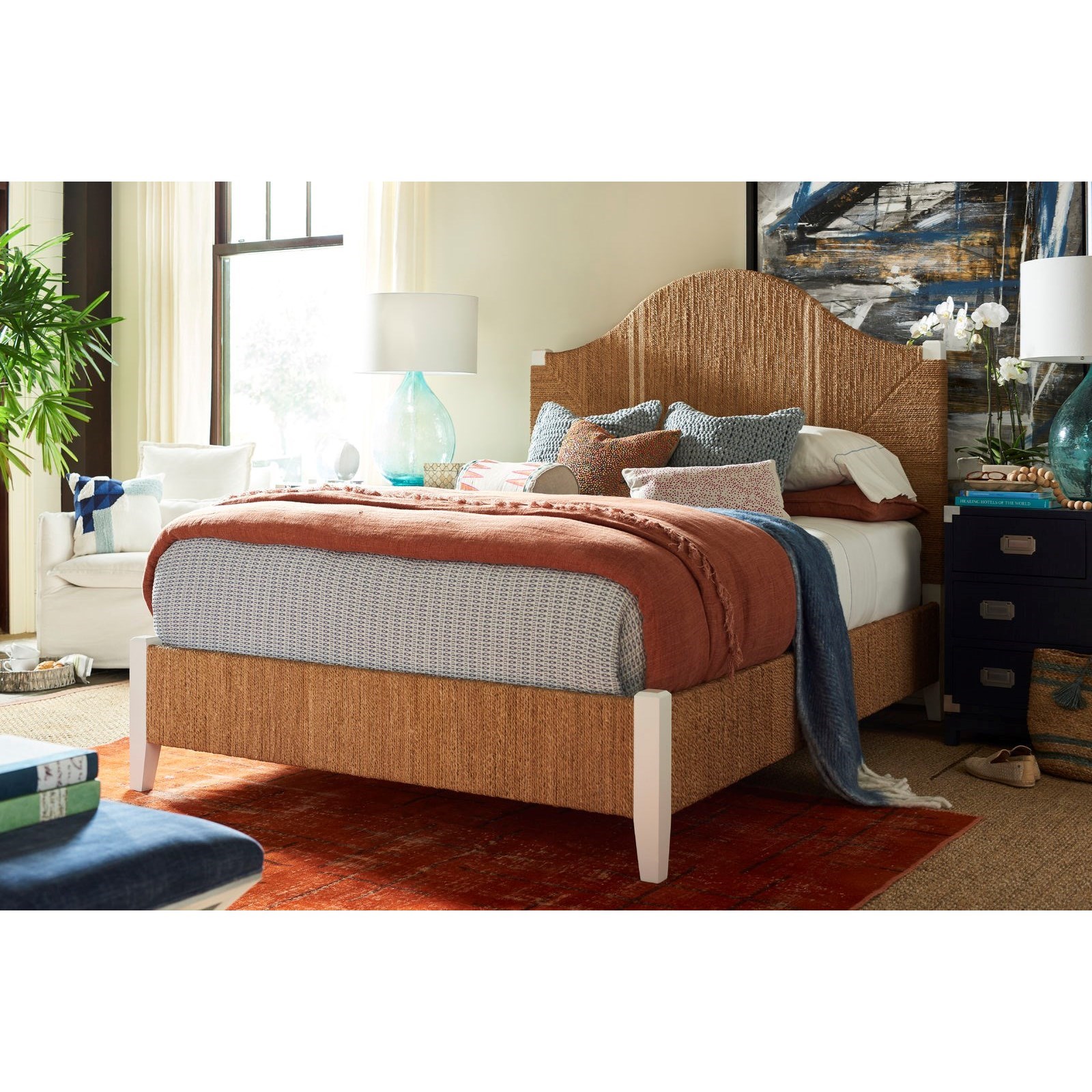 Universal Coastal Living Home Escape Queen Seabrook Panel Bed with